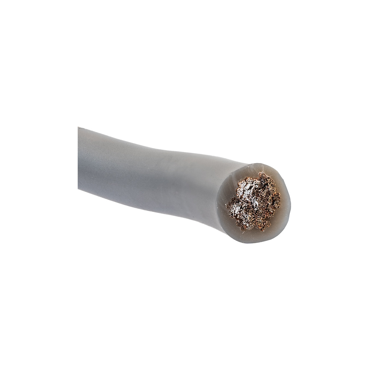 Auto-Connect Pk500Cca Gray insulated multi-strand copper electrical wire with exposed end.