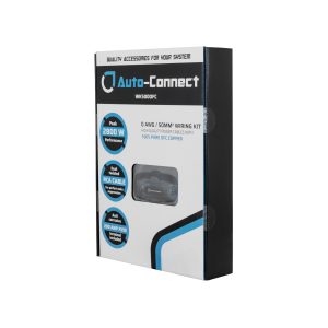 Auto-Connect WK5000FC 0 AWG and 50mm² wiring kit packaging with dual twisted RCA cable and 2800W peak