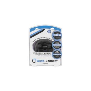 Auto-Connect WK500CCA 0 AWG / 50mm² wiring kit in blister packaging with RCA cable and 150-amp fuse