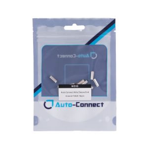 Auto-Connect WS10 wire sleeve end kit, 6 mm2/10GA, ten silver terminals in packaging.