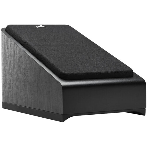 Polk Audio Signature Elite Es90 Dell padded footrest with angled black cushion, brushed metal side, and black base.