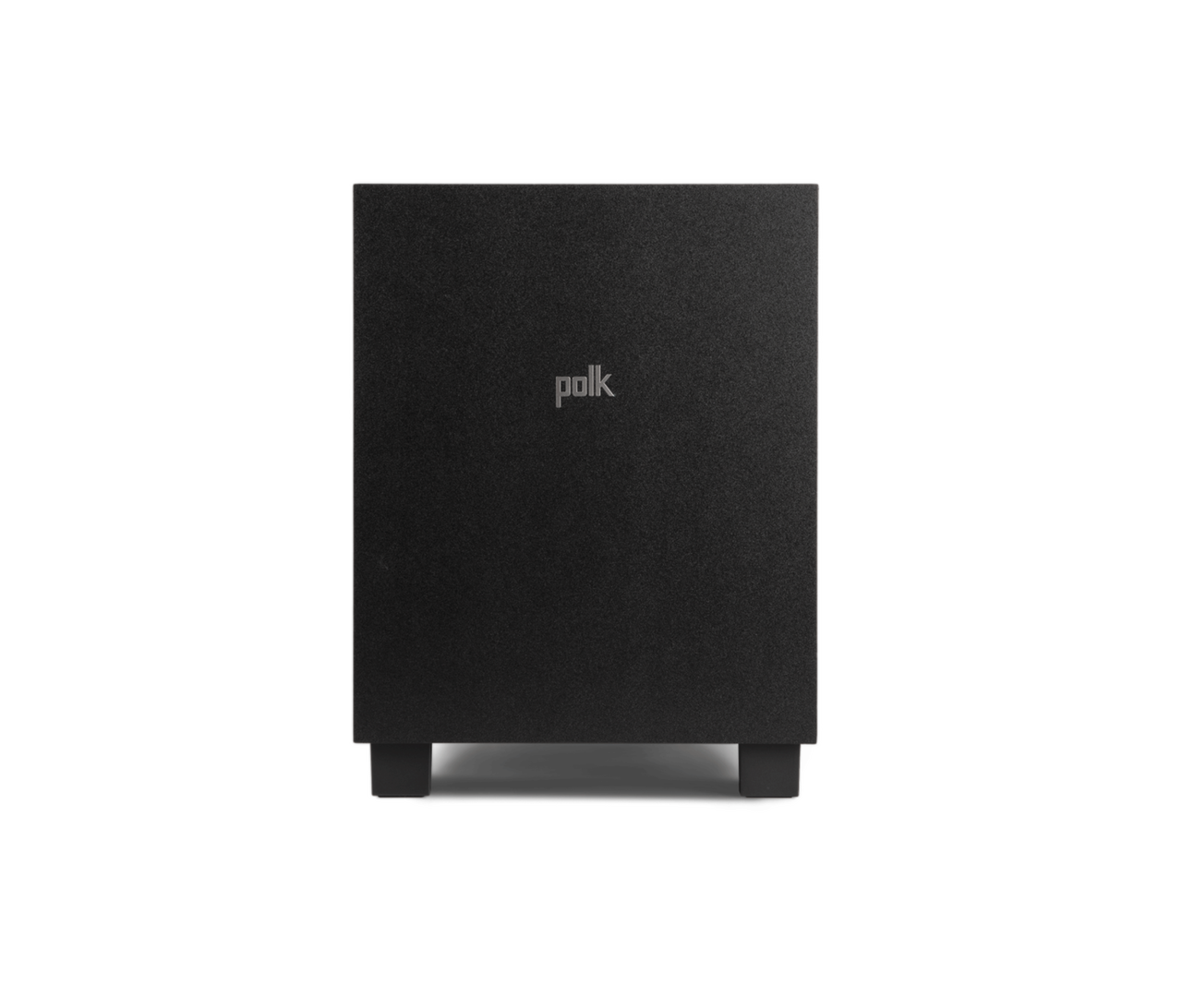 Polk Monitor Xt10 Polk subwoofer, black enclosure with textured front panel.