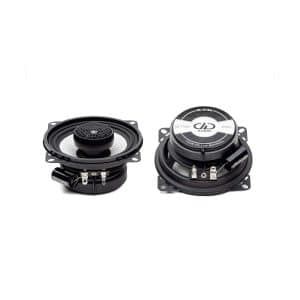Pair of black dB Audio D-X46 car speakers, 3-ohm, 50–175W, coaxial woofer with dome tweeter.