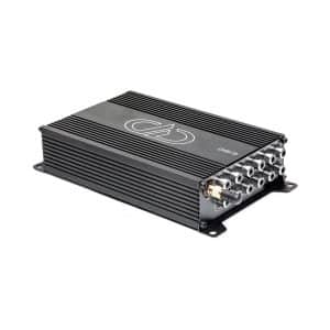 Black rugged aluminum enclosure with fins, model DSI-3, front panel featuring multiple BNC-style connectors.