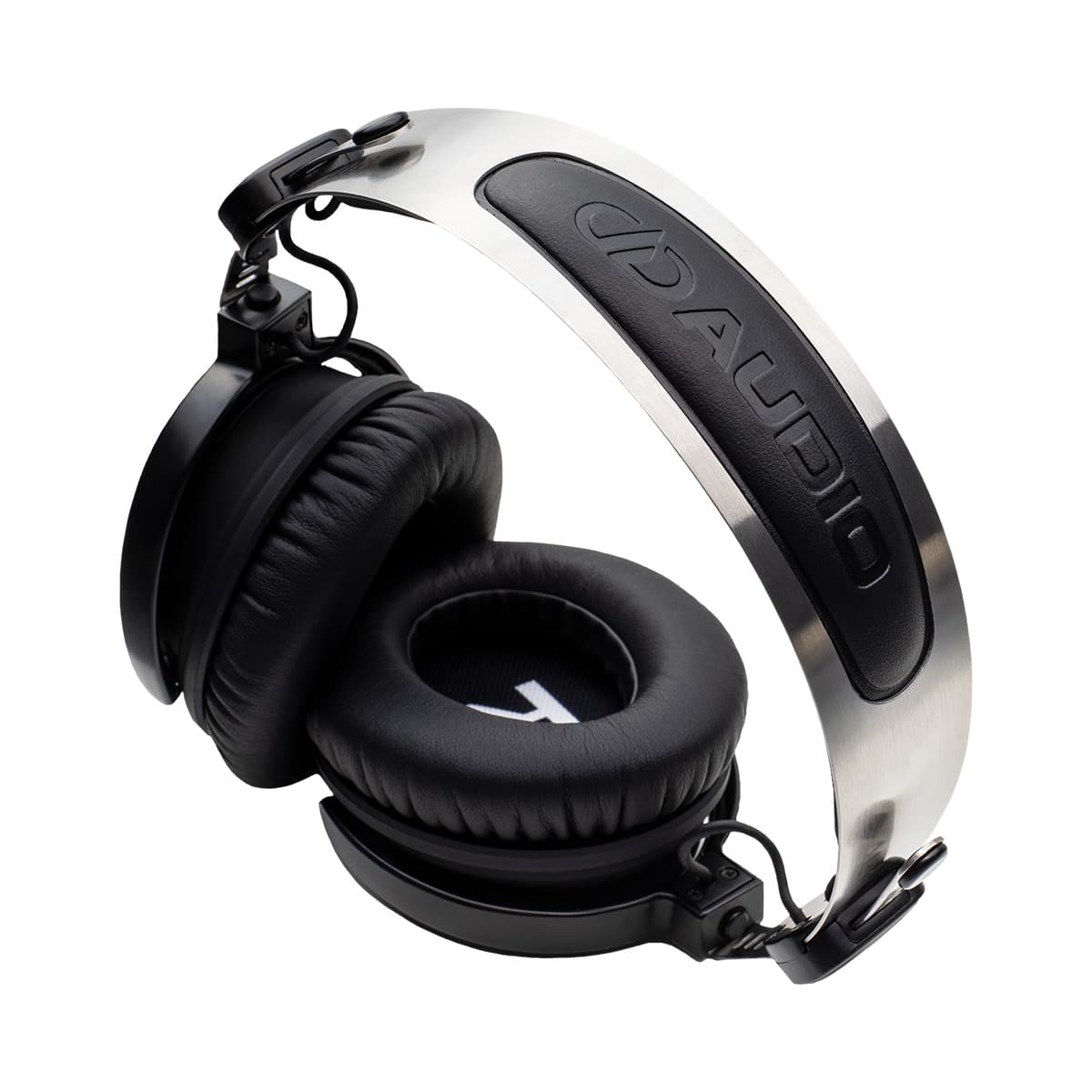 Dd Audio Dxbt-05 Gaudio over-ear headphones with a brushed metal headband and black cushioned ear cups.