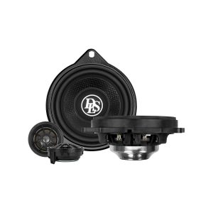 DS car speaker kit with 6.5-inch woofer, integrated tweeter module, and mounting hardware.