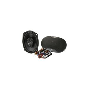 DLS Sweden two-way car speaker pair with wiring harness and oval woofers.