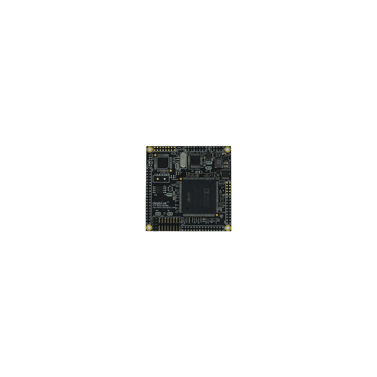 Eden Acoustics Sakura Compact black microcontroller development board with gold-plated corner pads and multiple surface-mount components.