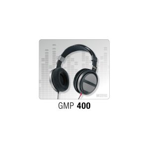 German Maestro GMP 400 over-ear headphones with black cushions and silver mesh ear cups.