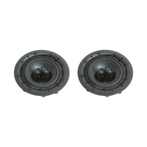 Two round black coaxial speakers with dual tweeters.