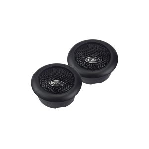 Pair of MAC Audio car tweeters with honeycomb grills and rubber mounts