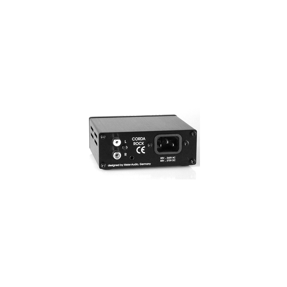 Meier-Audio Corda Rock-Ff Meier-audio corda rock headphone amplifier with rca l/r input jacks and iec power inlet.