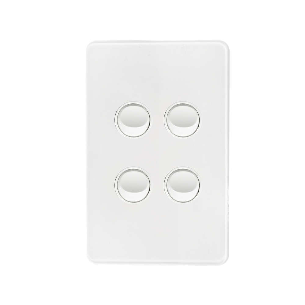 Kasta 240V 4 Gang Unison Rocker Switch Vertical Kasta 240v 4 gang unison rocker switch vertical