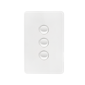 Kasta 240V 3 Gang Unison Rocker Switch Vertical