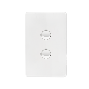 Kasta 240V 2 Gang Unison Rocker Switch Vertical
