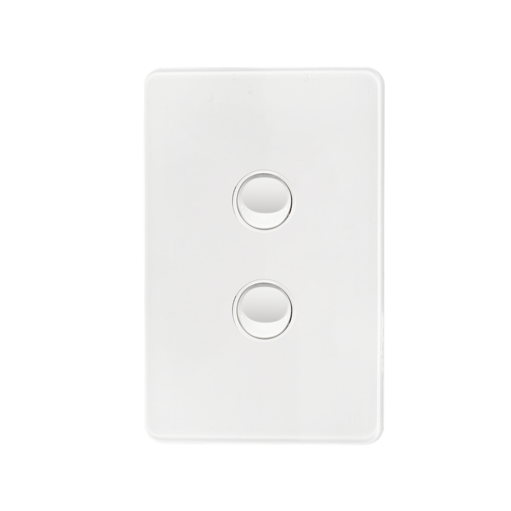 Kasta 240V 2 Gang Unison Rocker Switch Vertical Kasta 240v 2 gang unison rocker switch vertical