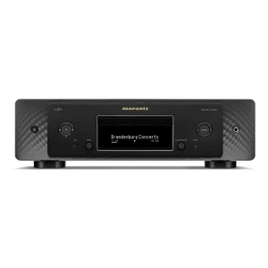 MARANTZ CD 50n CD Player with black front panel, central display showing Brandenburg Concerto, and textured side panels.