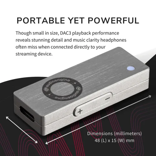 Audioengine Dac3 Portable Headphone Amplifier &Amp; Dac