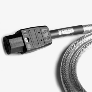 Braided cable with a black rectangular locking connector at the end.
