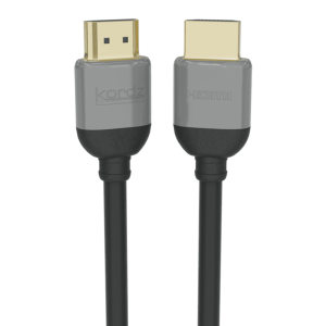 Kordz HDMI cable with gold-plated connectors and gray housings