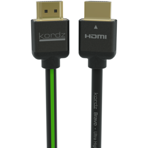 Kordz Bravo Ultra High HDMI cable with gold-plated connectors.