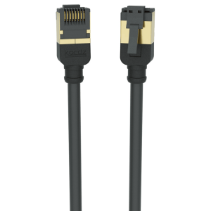 Kordz locking HDMI cable with gold-plated connectors and visible locking mechanism