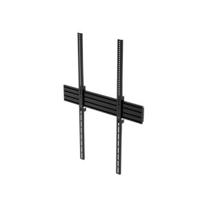 Two vertical perforated metal rails connected by a central crossbar, an adjustable frame for mounting equipment.