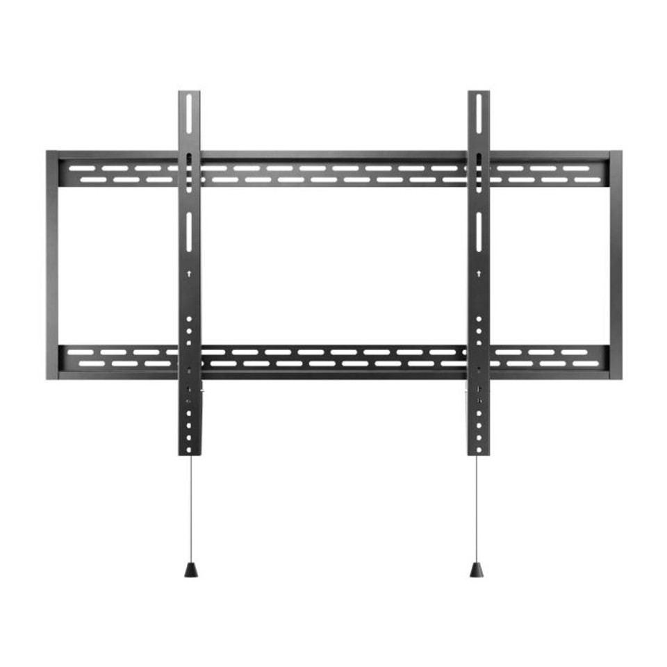 Atdec Ad-Wf-10090 Adjustable dual-rail wall-mount bracket for a flat-screen tv with a rectangular frame and perforated mounting slots.