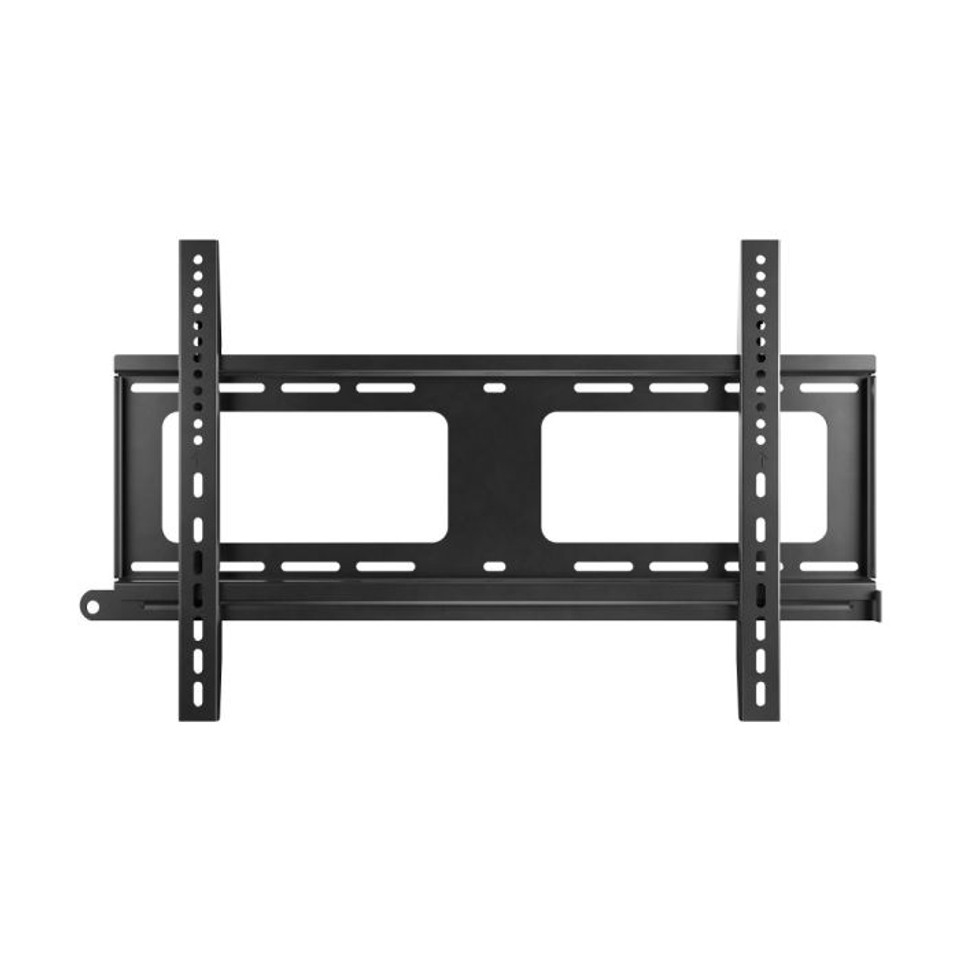 Atdec Ad-Wf-8060 Black universal tv wall mount bracket with vertical rails and central mounting plate
