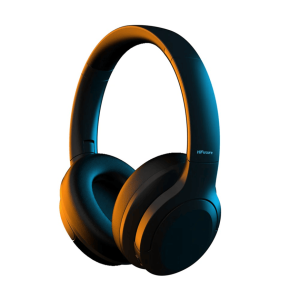 HiFuture wireless over-ear headphones with teal and orange gradient and padded ear cups.