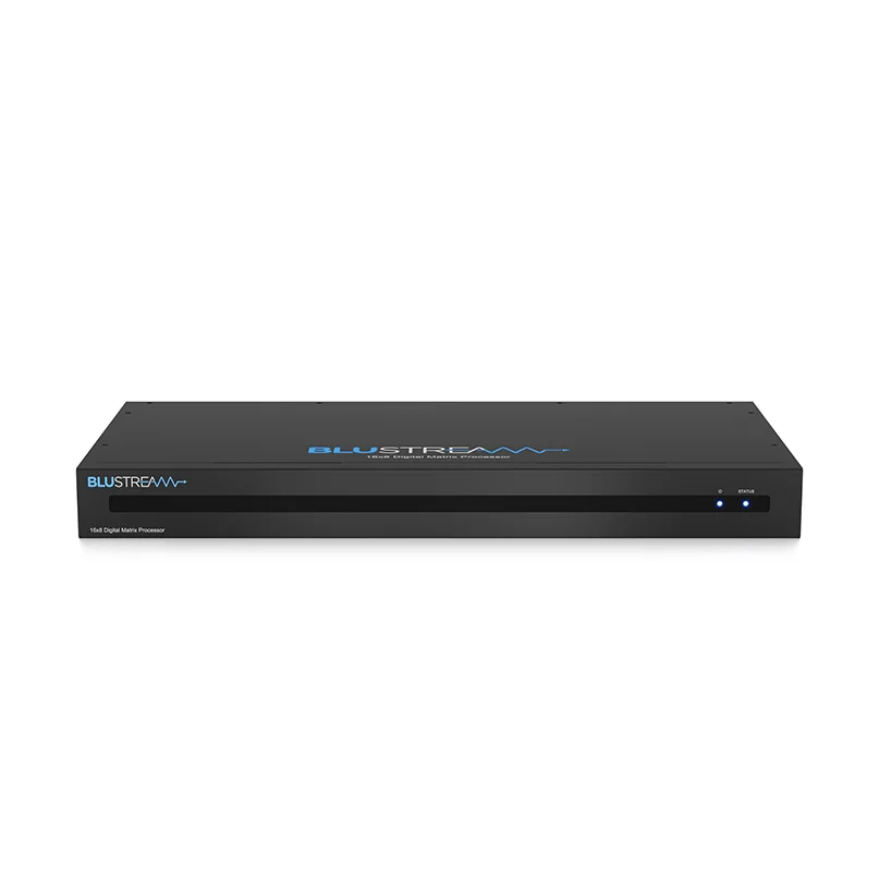 Blustream Dmp168 Advanced Audio Matrix Blustream 16x8 digital matrix processor, rack-mountable av hardware with front-panel status leds.
