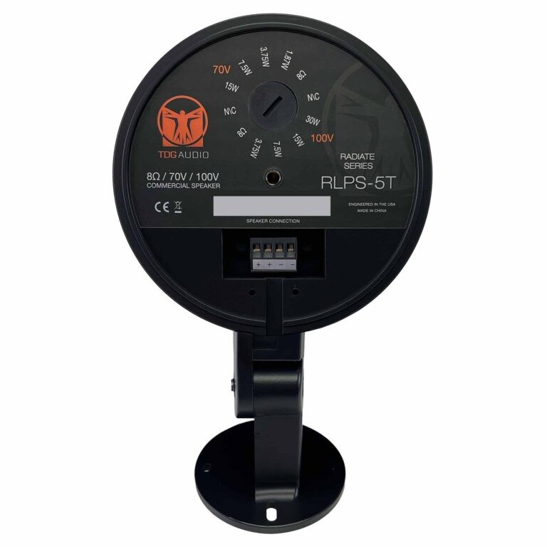 Tgd Audio Rlps-5T 5″ Indoor–Outdoor Commercial Speaker Tdg audio radiate series rlps-5t ceiling speaker back panel with 70v/100v taps and mounting bracket