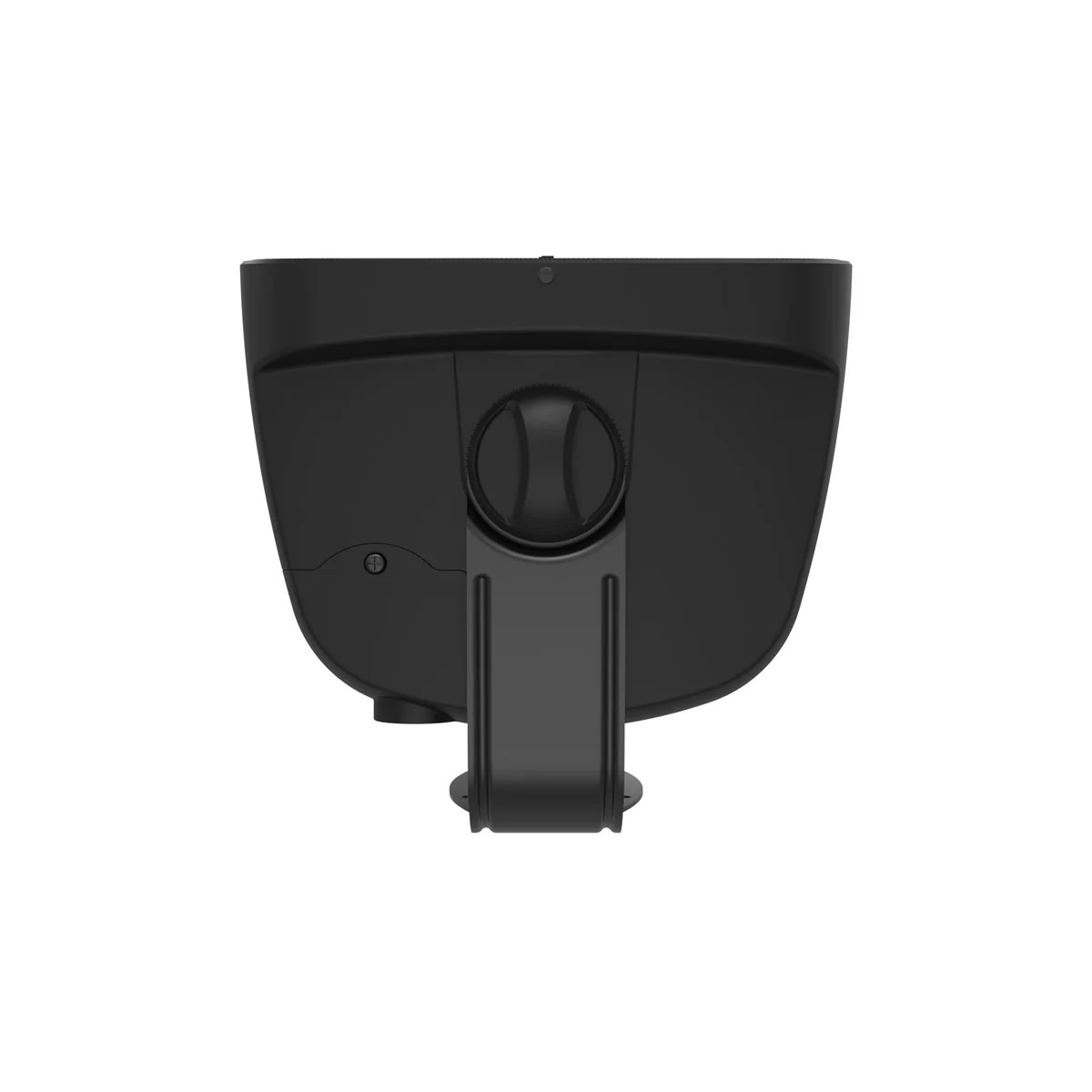 Klipsch Rsm-525 Rear view of a black surveillance camera with an adjustable wall-mount bracket.