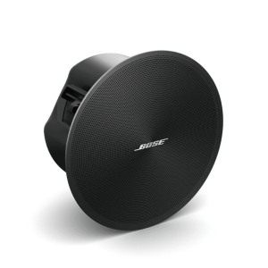 Bose round speaker with perforated grille and integrated mounting bracket.