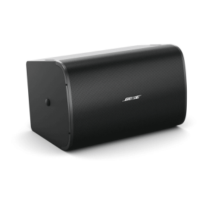 Bose black speaker with curved front grille and a sleek rectangular enclosure.