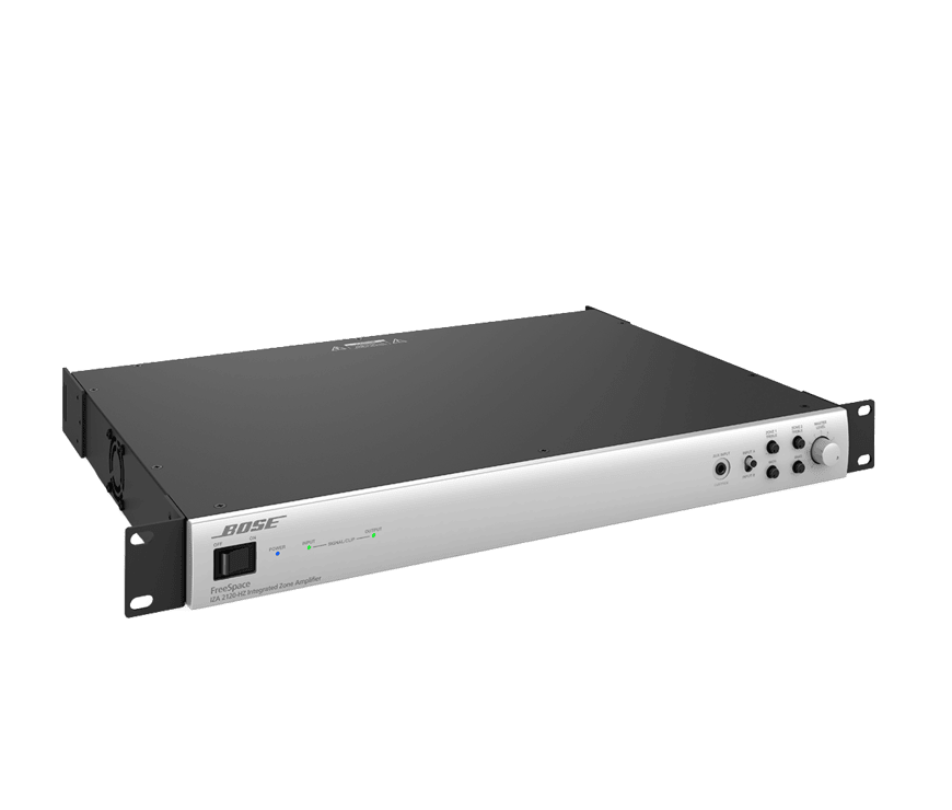 Bose Freespace Iza 2120-Lz Integrated Zone Amplifier Bose freespace iza 212 integrated zone amplifier, rack-mountable 2-channel audio amplifier with front-panel controls.