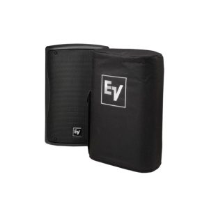 Electro-Voice PA loudspeaker with protective cover, black cabinet and mesh grille