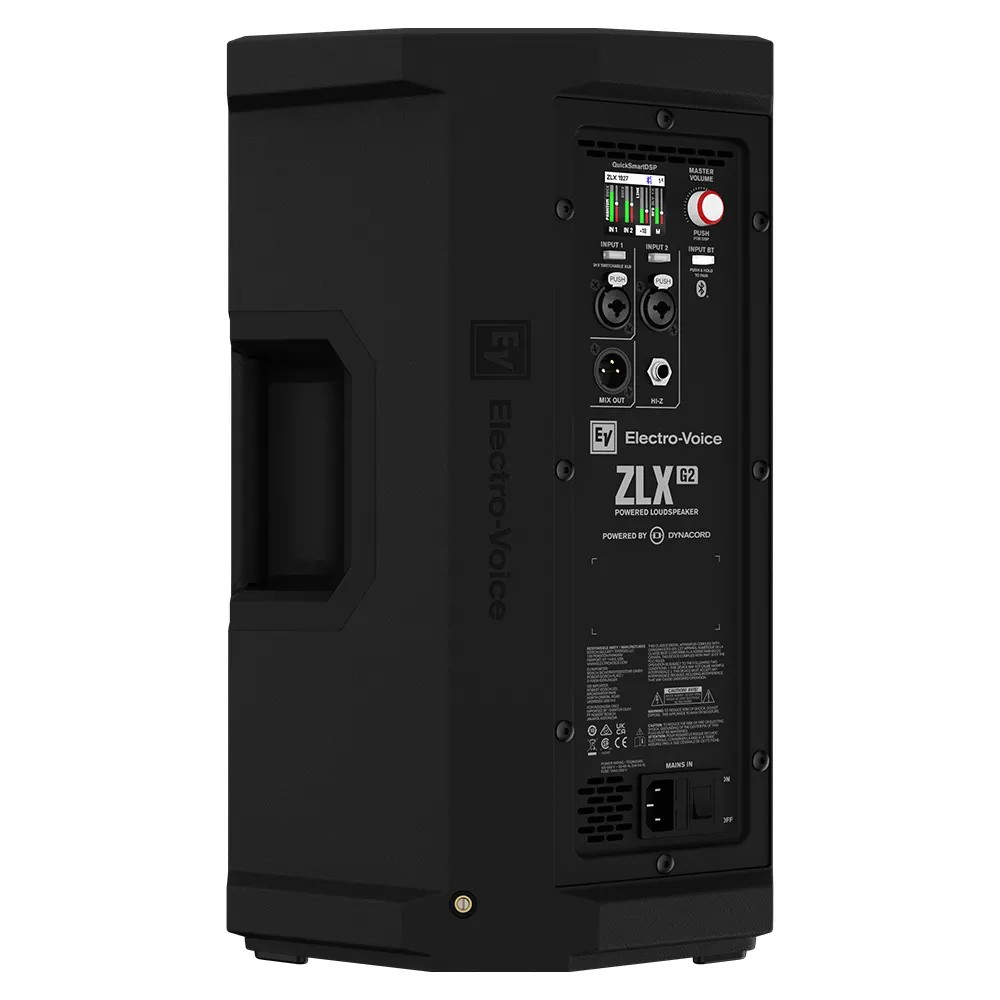 Electro-Voice Loudspeaker Powered Portable Zlx-G2 12&Quot; Lf 1.4&Quot; Hf 1000W Dsp Bluetooth Electro-voice zlx g2 powered loudspeaker with rear panel xlr inputs and controls.