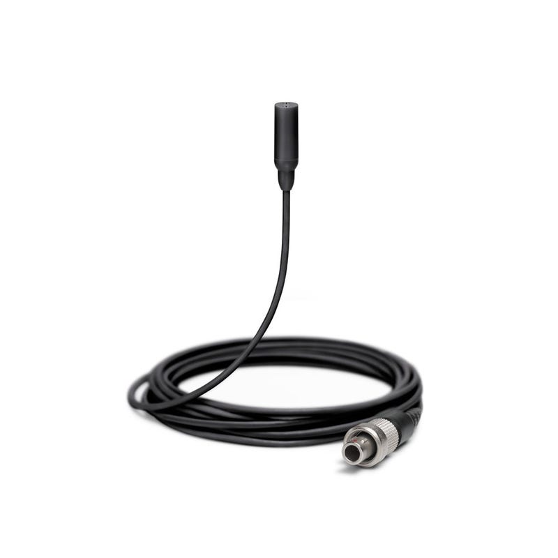 Jands Twinplex Tl48 Lavalier Microphone – Omnidirectional Condenser With Lemo Connector (Black) Lavalier microphone with long black cable and metal locking connector.