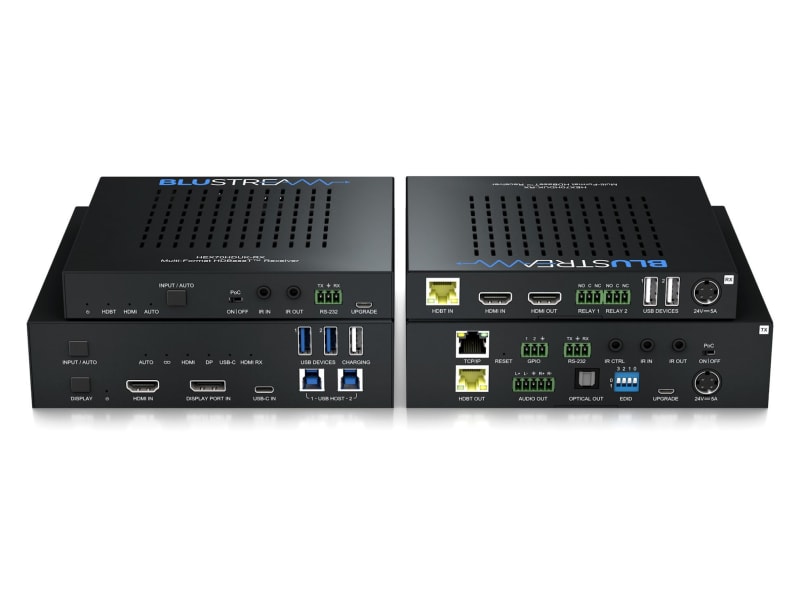 Blustream Hex70Hduk-Kit Blustream hdmi matrix switcher dual-unit chassis with multiple hdmi ports, usb 3. 0 ports, ethernet, and rs-232 controls.