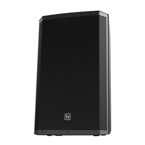 Electro-Voice floor-standing PA loudspeaker with black perforated metal grille.