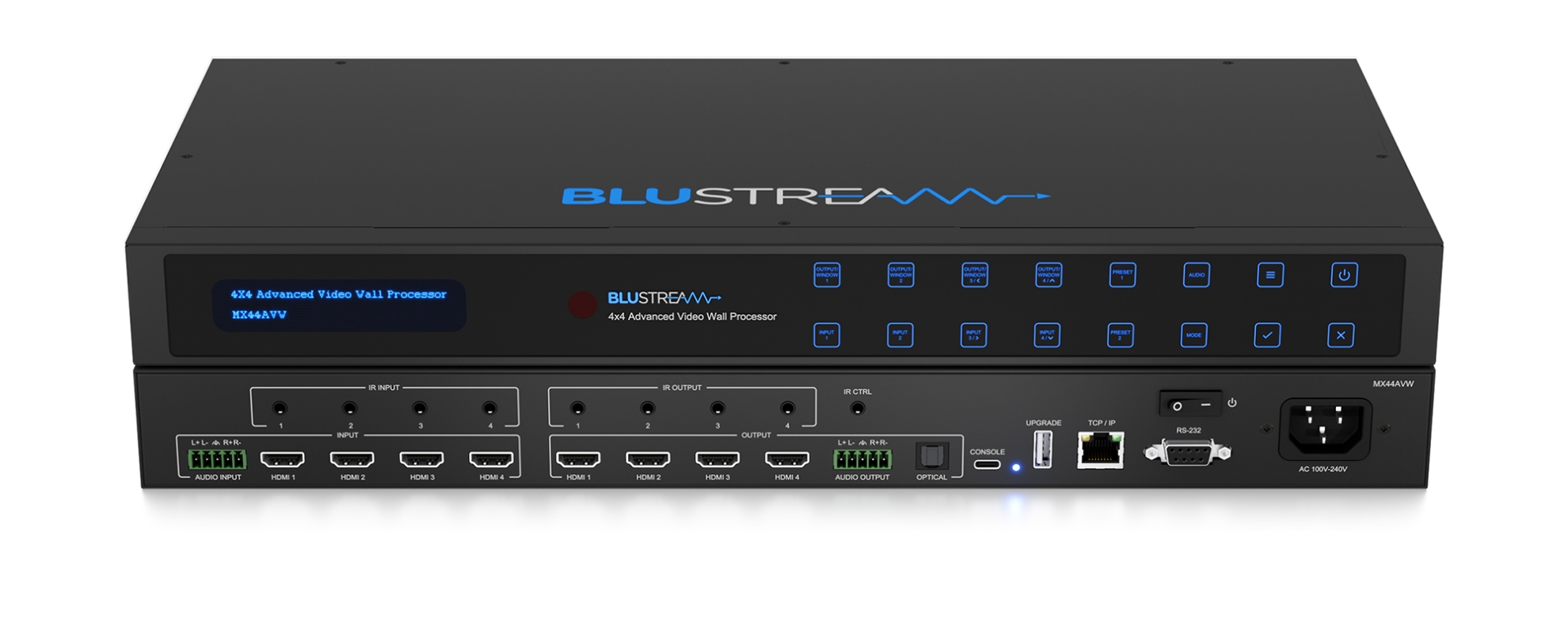 Blustream Mx44Avw Blustream mx44avw 4x4 advanced video wall processor with multiple hdmi inputs and back i/o ports