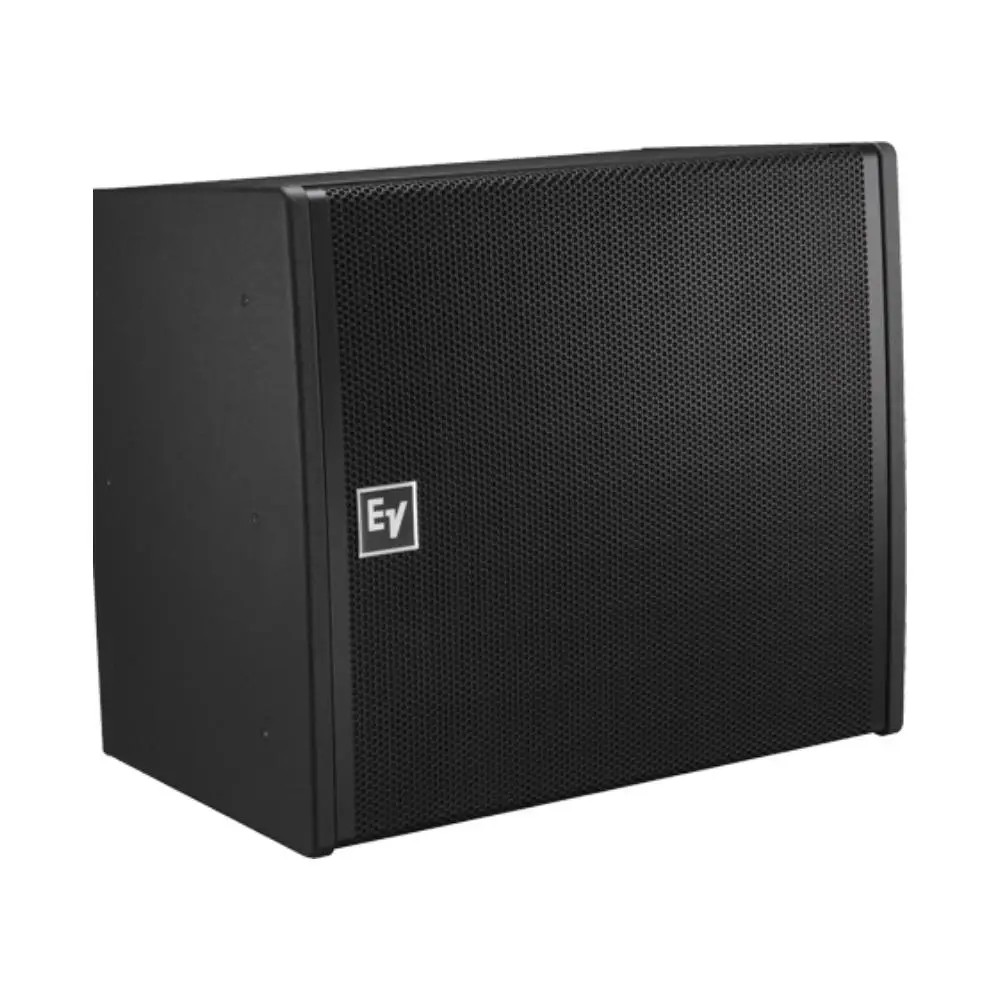 Electro-Voice Loudspeaker Line Array Passive 90° X 6° Indoor – 2X 8&Quot; Lf, 4X 1.25&Quot; Hf, Black Electro-voice loudspeaker cabinet with black perforated grille and ev logo.