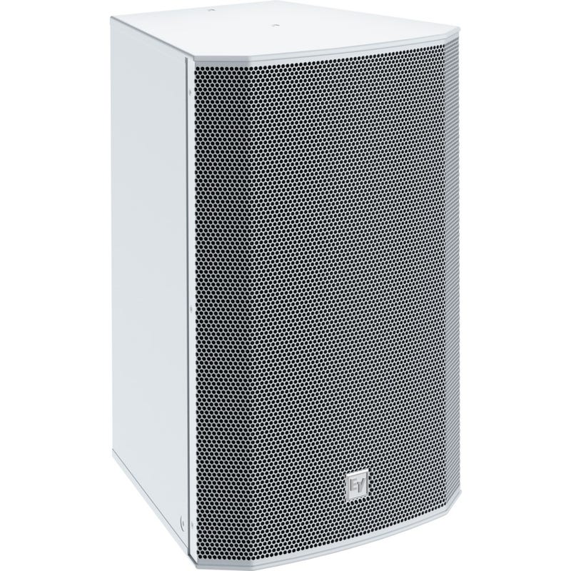 Electro-Voice Evc-1152-95 Loudspeaker (2-Way 15&Quot;, 90° X 55°, 350W, Ip44, White) Electro-voice loudspeaker cabinet with white enclosure, perforated grille, and ev logo.