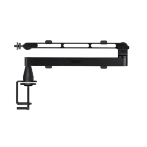 The RODE LPA1 Low-Profile Studio Arm, featuring a clamp mount, is shown in a side view against a plain white background.