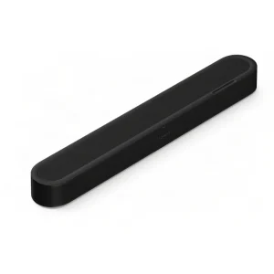 SONOS Beam Ultra Soundbar wireless soundbar, long black bar with rounded ends and perforated grille, logo visible.