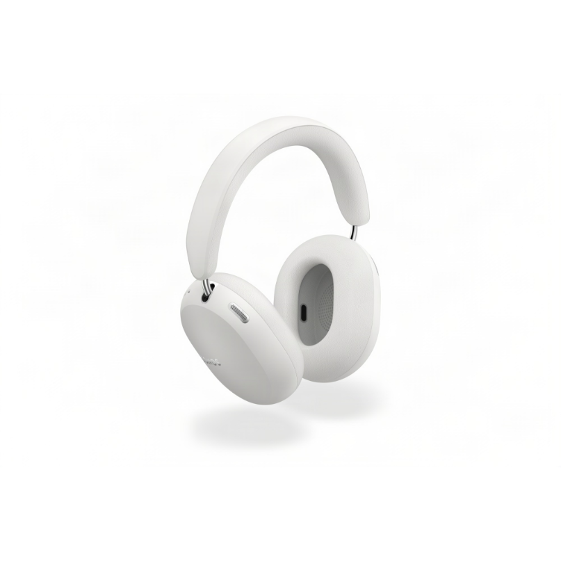 Sonos Ace Ultra Noise-Cancelling Headphone White over-ear headphones with padded headband and oval ear cups, wireless design.