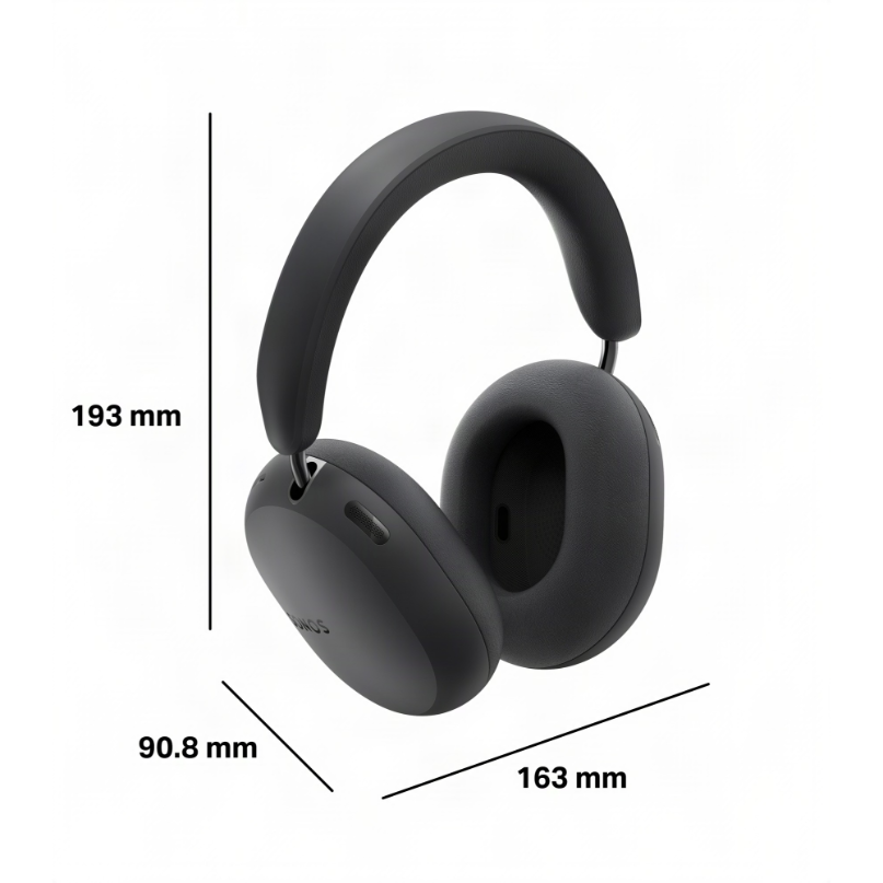 Sonos Ace Ultra Noise-Cancelling Headphone Over-ear wireless headphones with matte dark gray cups and a padded headband.
