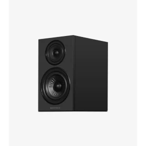WHARFEDALE DIAMOND 12.2i Bookshelf Speaker black two-driver bookshelf speaker with a small tweeter above a large woofer.