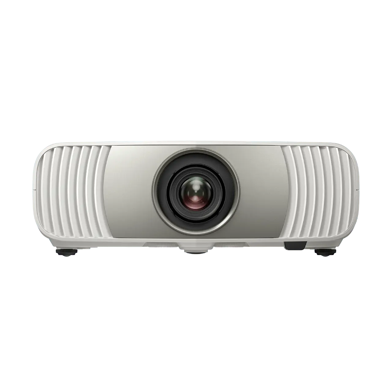 Epson Eh-Ls6000 4K Hdr Laser Home Theater Projector Epson eh-ls6000 4k hdr laser home theater projector, white multimedia projector with central lens and ribbed side vents.